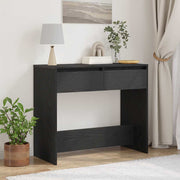 Console table 89x41x76.5 cm chipboard black oak-effect