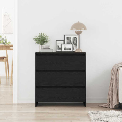 Dressoir 70x41x75 cm bewerkt hout zwart eikenkleur