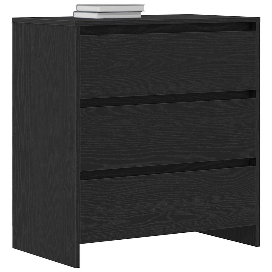 Dressoir 70x41x75 cm bewerkt hout zwart eikenkleur