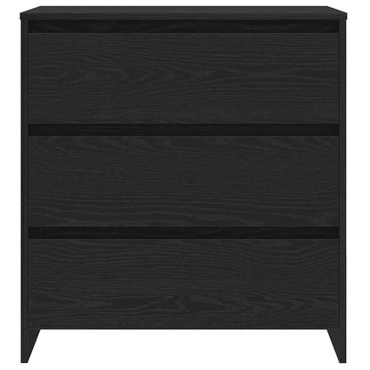 Dressoir 70x41x75 cm bewerkt hout zwart eikenkleur