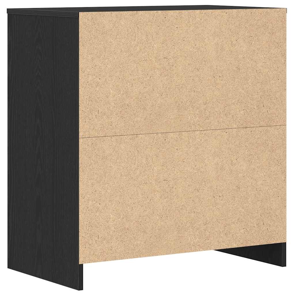 Dressoir 70x41x75 cm bewerkt hout zwart eikenkleur