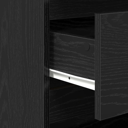 Dressoir 70x41x75 cm bewerkt hout zwart eikenkleur