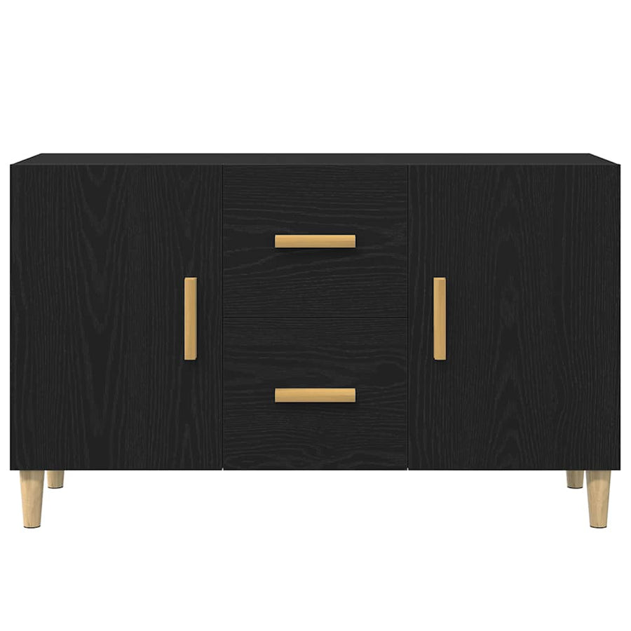 Dressoir 100x36x60 cm spaanplaat zwart eikenkleurig