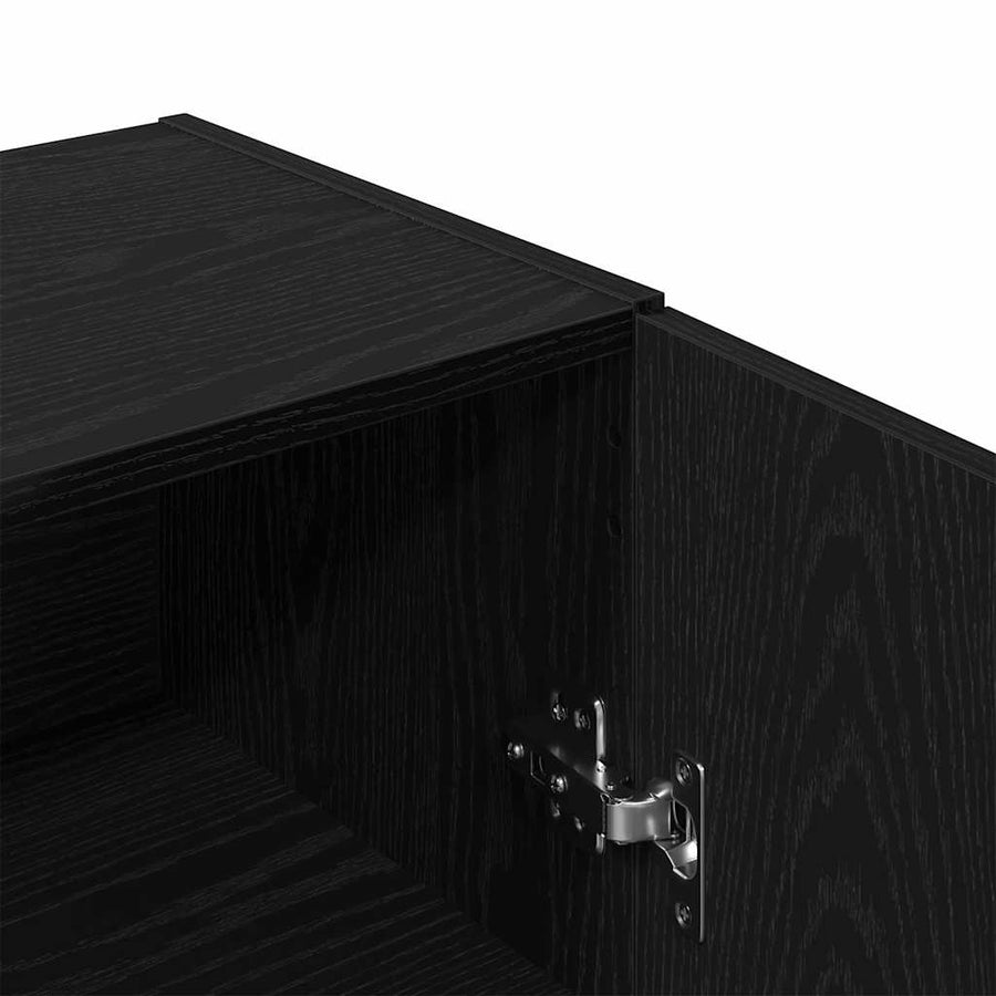 Dressoir 100x36x60 cm spaanplaat zwart eikenkleurig