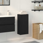 Black oak wall cabinet 32x20x67 cm processed wood