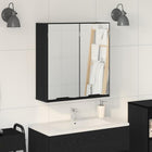 Mirror Cabinet with Shelf Black Oak 64 x 20 x 67 cm Engineered Wood