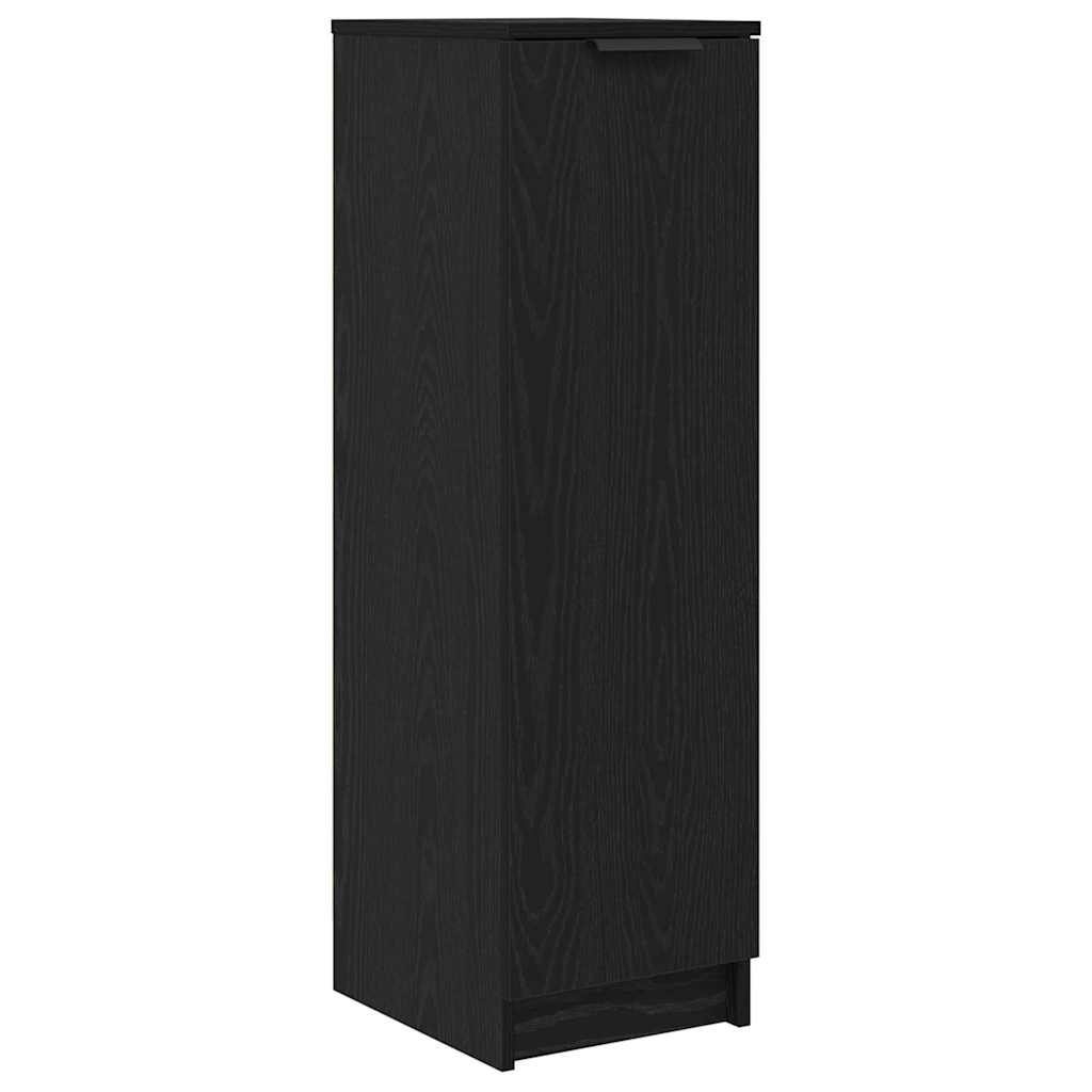 Schoenenkast Zwart Eiken 29,5 x 35 x 101 cm Bewerkt hout