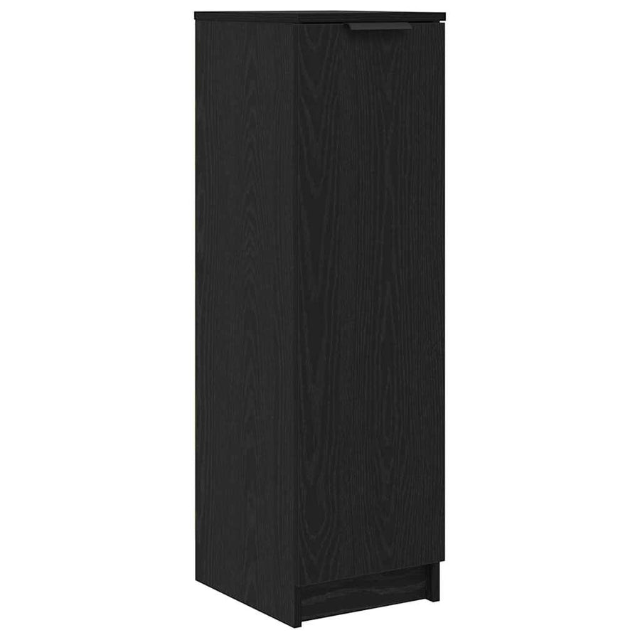 Schoenenkast Zwart Eiken 29,5 x 35 x 101 cm Bewerkt hout