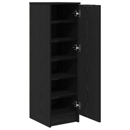 Schoenenkast Zwart Eiken 29,5 x 35 x 101 cm Bewerkt hout