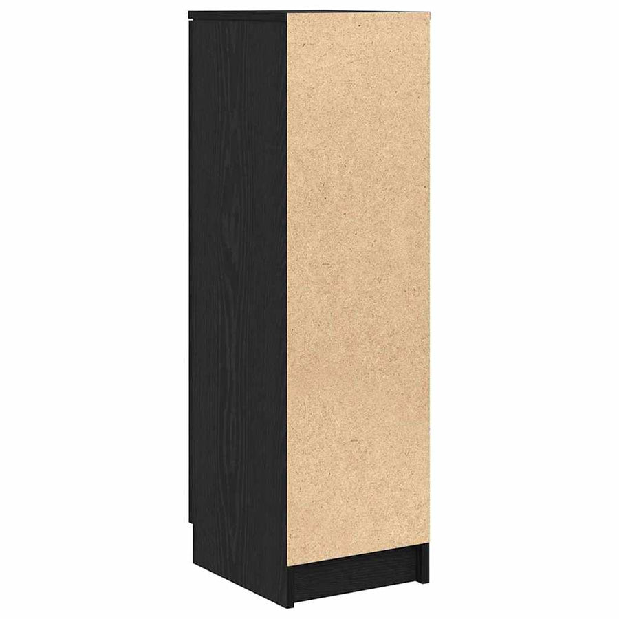 Schoenenkast Zwart Eiken 29,5 x 35 x 101 cm Bewerkt hout