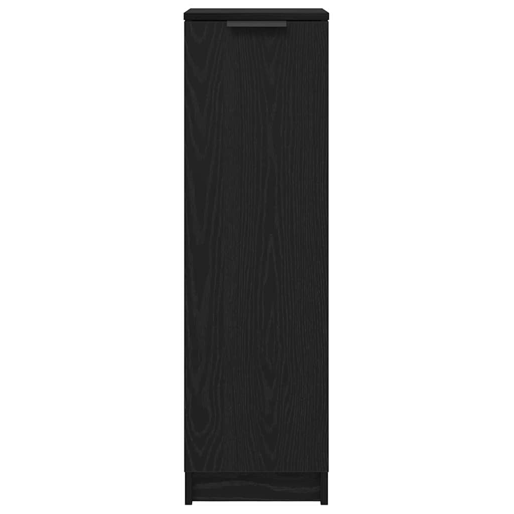 Schoenenkast Zwart Eiken 29,5 x 35 x 101 cm Bewerkt hout