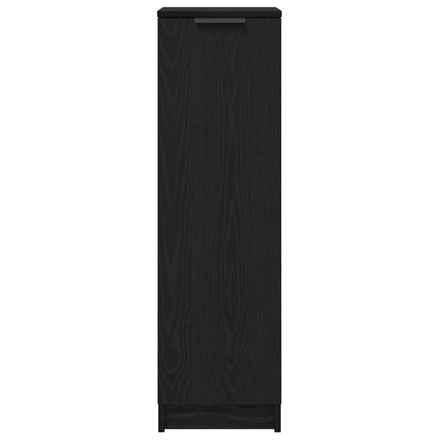 Schoenenkast Zwart Eiken 29,5 x 35 x 101 cm Bewerkt hout