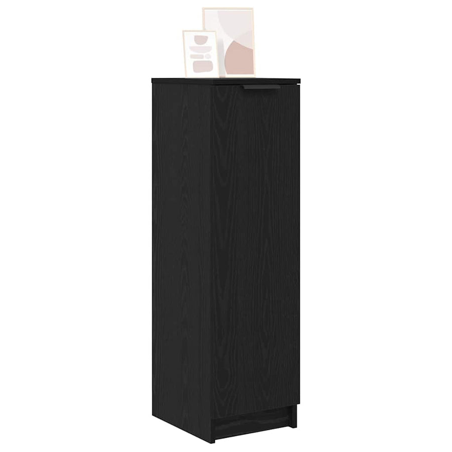Schoenenkast Zwart Eiken 29,5 x 35 x 101 cm Bewerkt hout