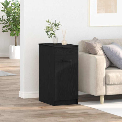 Kantoor kast Zwart Eiken 33 x 50 x 75 cm Bewerkt hout