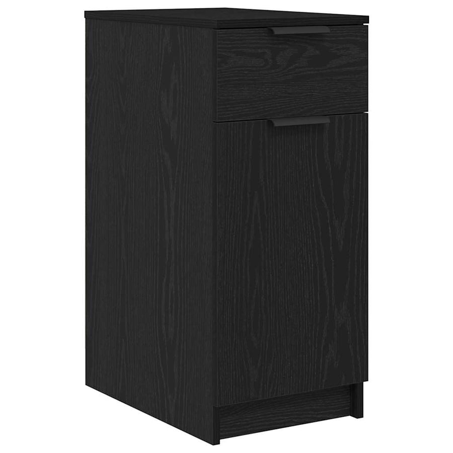 Kantoor kast Zwart Eiken 33 x 50 x 75 cm Bewerkt hout