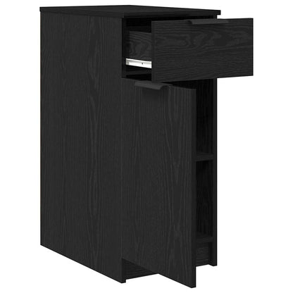 Kantoor kast Zwart Eiken 33 x 50 x 75 cm Bewerkt hout