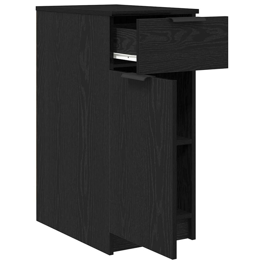 Kantoor kast Zwart Eiken 33 x 50 x 75 cm Bewerkt hout