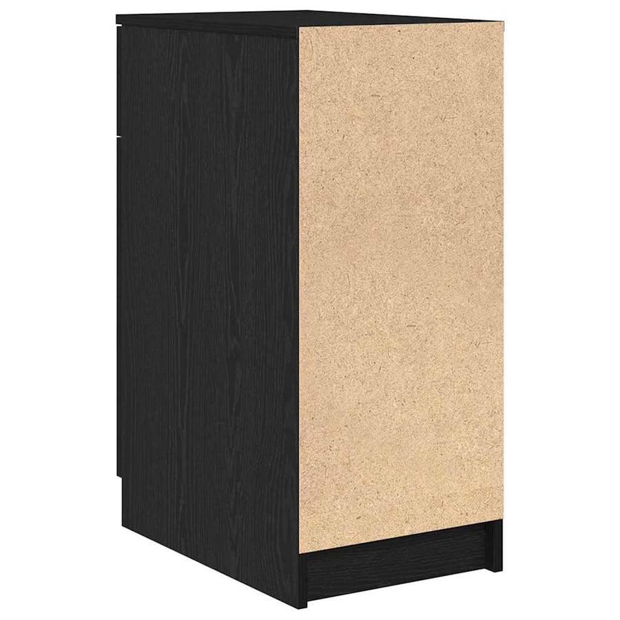 Kantoor kast Zwart Eiken 33 x 50 x 75 cm Bewerkt hout