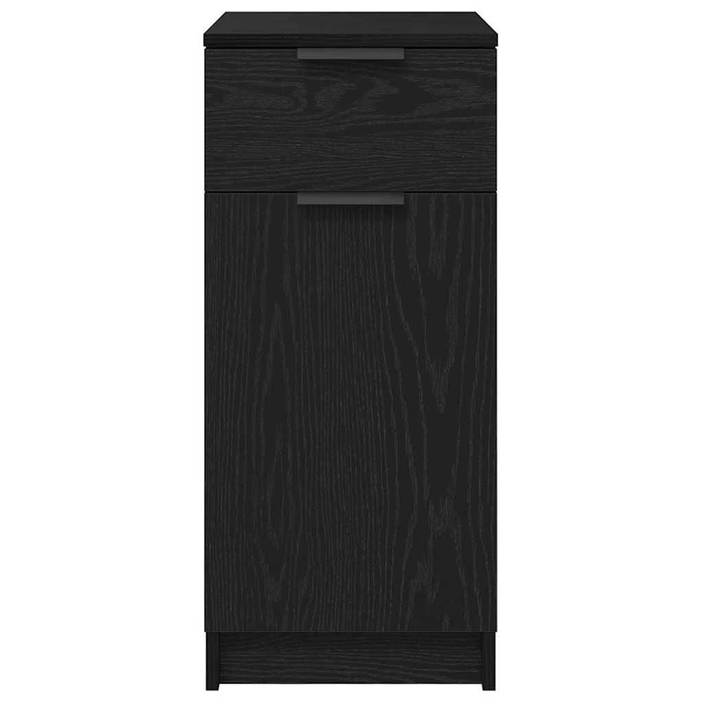 Kantoor kast Zwart Eiken 33 x 50 x 75 cm Bewerkt hout