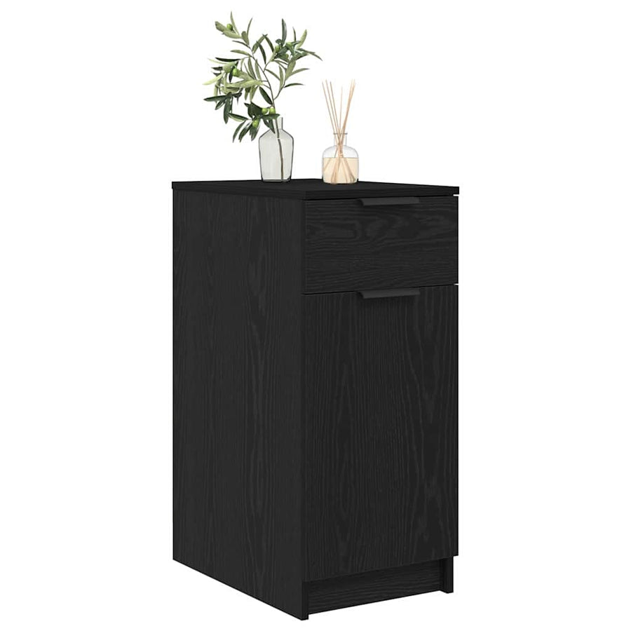 Kantoor kast Zwart Eiken 33 x 50 x 75 cm Bewerkt hout