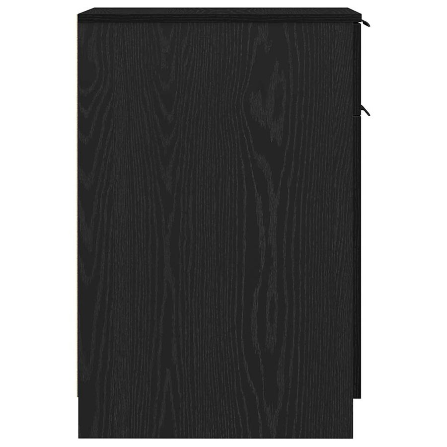 Kantoor kast Zwart Eiken 33 x 50 x 75 cm Bewerkt hout