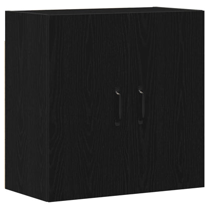 Wandkast 60x31x60 cm bewerkt hout zwart eikenkleurig