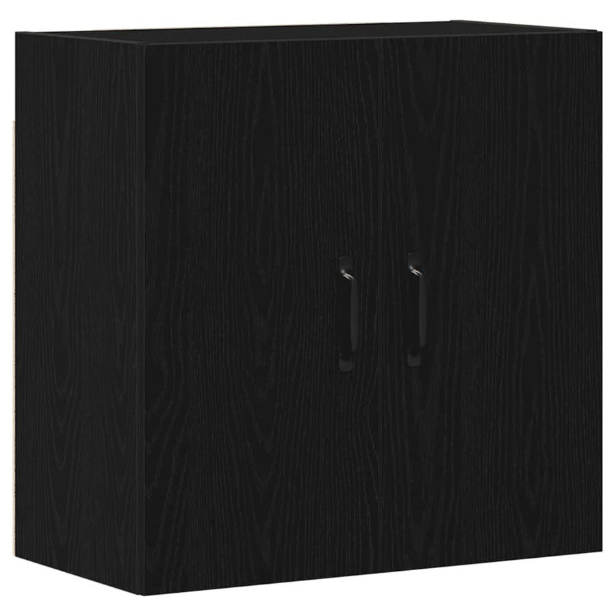 Wandkast 60x31x60 cm bewerkt hout zwart eikenkleurig