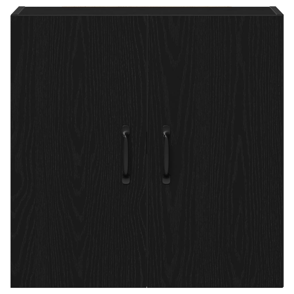 Wandkast 60x31x60 cm bewerkt hout zwart eikenkleurig