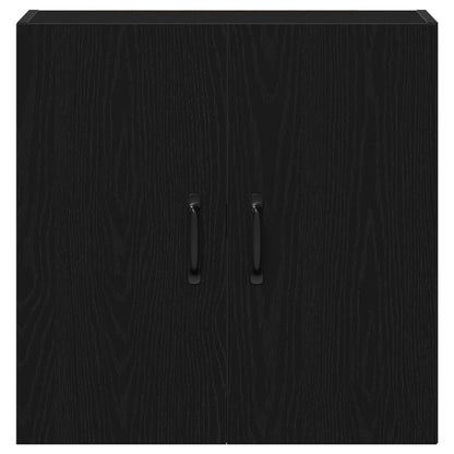 Wandkast 60x31x60 cm bewerkt hout zwart eikenkleurig