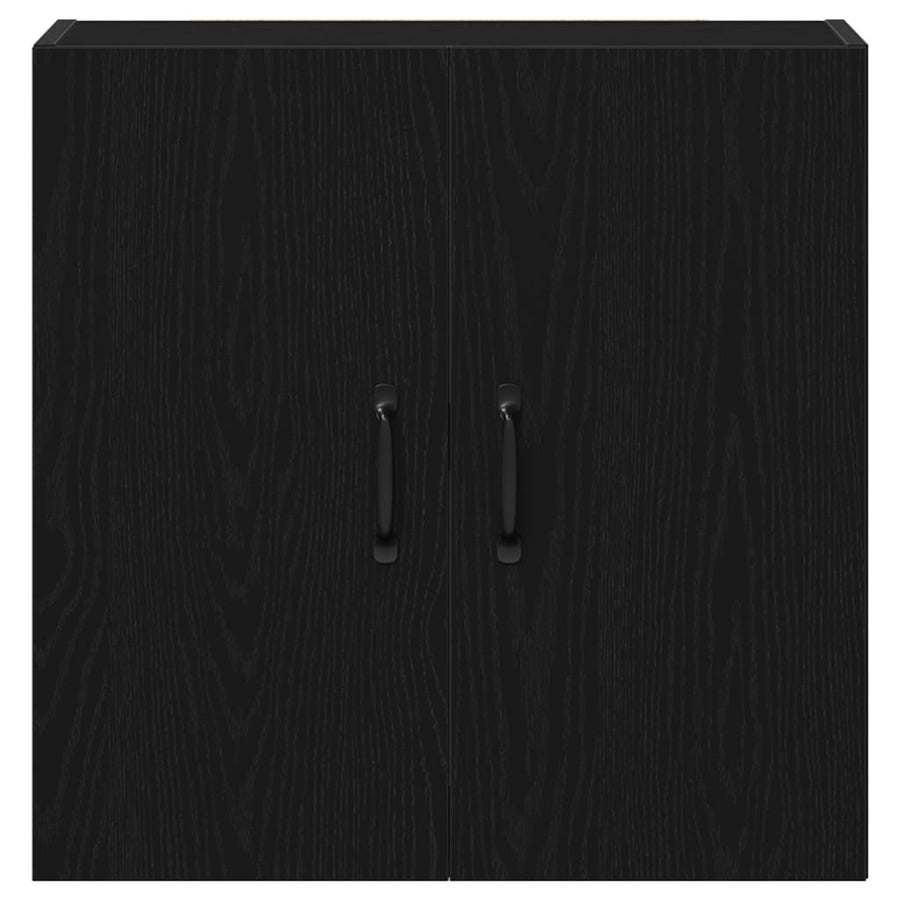 Wandkast 60x31x60 cm bewerkt hout zwart eikenkleurig