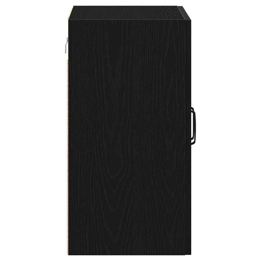 Wandkast 60x31x60 cm bewerkt hout zwart eikenkleurig
