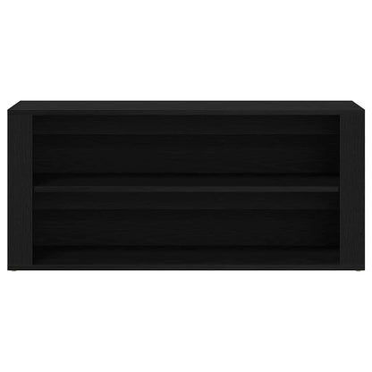Schoenenbank 100x35x45 cm bewerkt hout zwart eikenkleurig