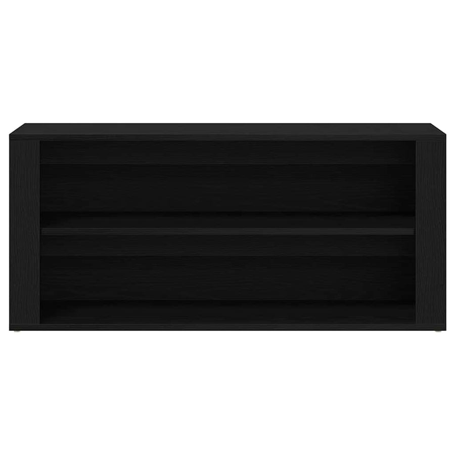 Schoenenbank 100x35x45 cm bewerkt hout zwart eikenkleurig