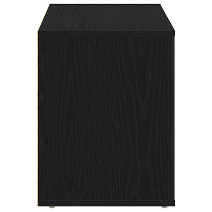 Schoenenbank 100x35x45 cm bewerkt hout zwart eikenkleurig