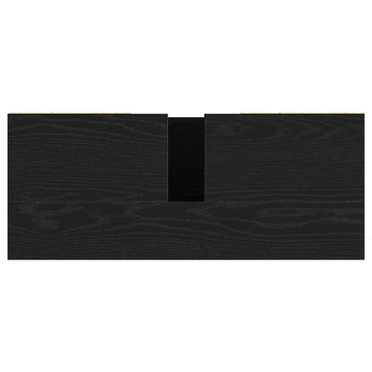 Spoelbakkast 80x33x60 cm bewerkt hout zwart eikenkleurig