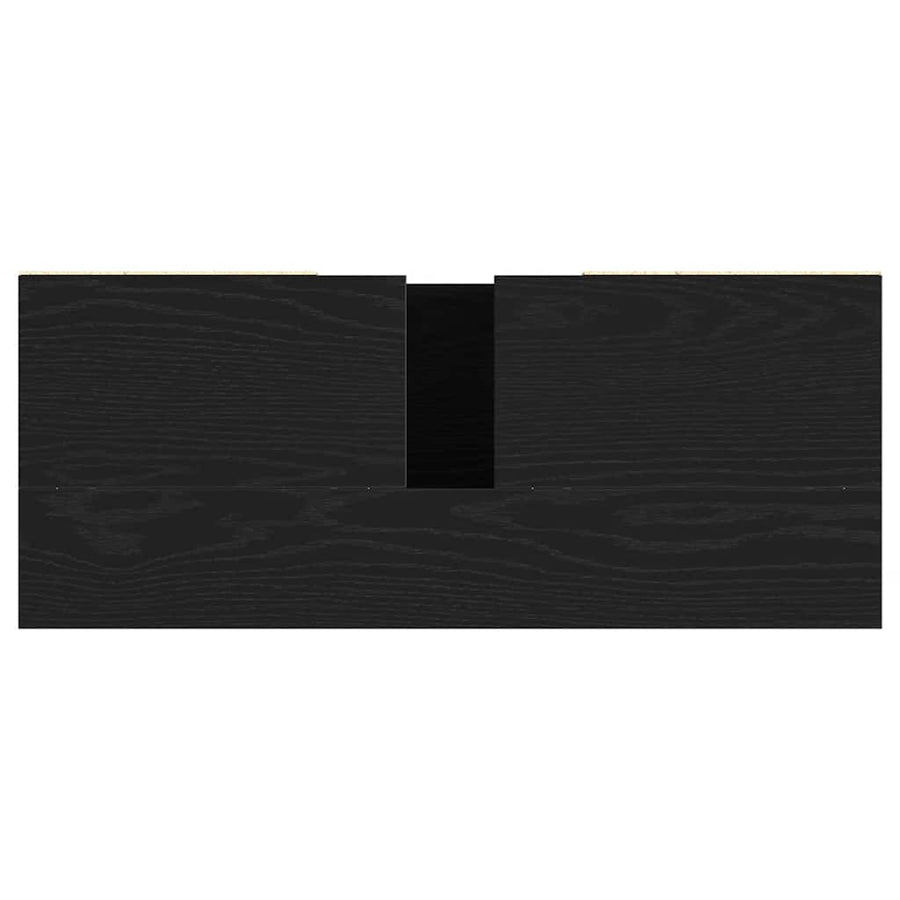 Spoelbakkast 80x33x60 cm bewerkt hout zwart eikenkleurig