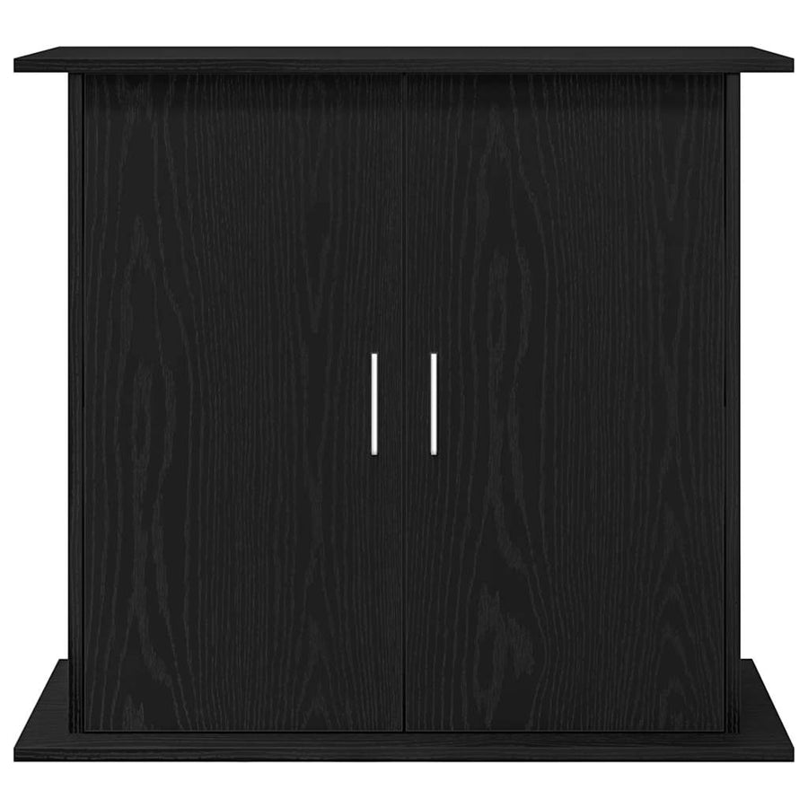 Aquariumstandaard Zwart Eiken 81x36x73 cm Bewerkt Hout