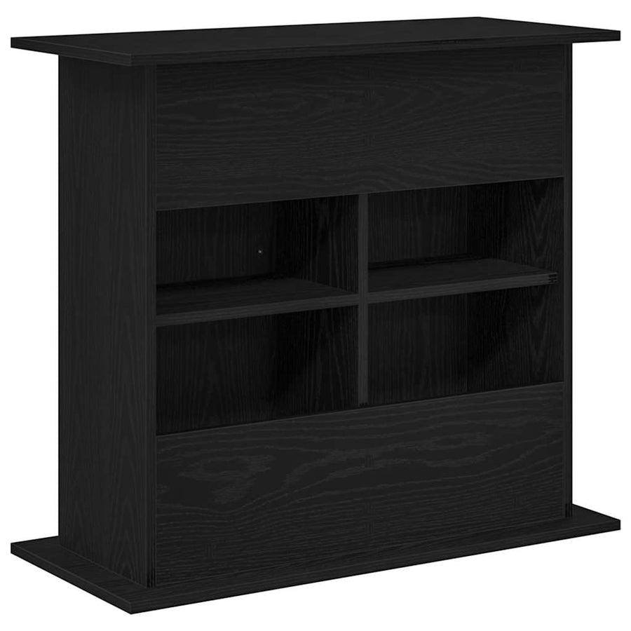 Aquariumstandaard Zwart Eiken 81x36x73 cm Bewerkt Hout