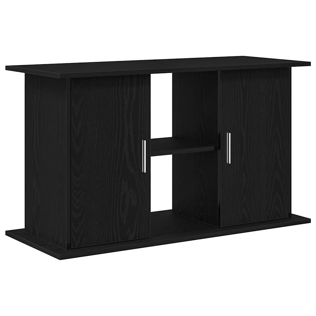 Aquariumstandaard Zwart Eiken 101x41x58 cm Bewerkt Hout