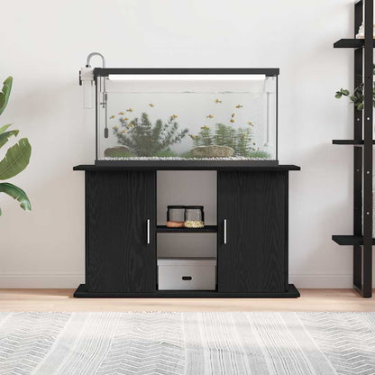 Aquariumstandaard Zwart Eiken 101x41x58 cm Bewerkt Hout