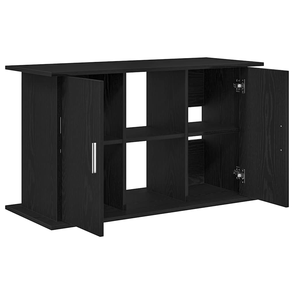 Aquariumstandaard Zwart Eiken 101x41x58 cm Bewerkt Hout