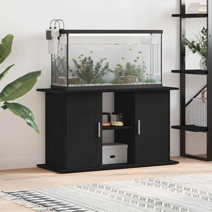 Aquariumstandaard Zwart Eiken 101x41x58 cm Bewerkt Hout