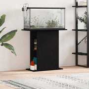 Aquariumstandaard 75x36x72,5 cm zwart eiken bewerkt hout