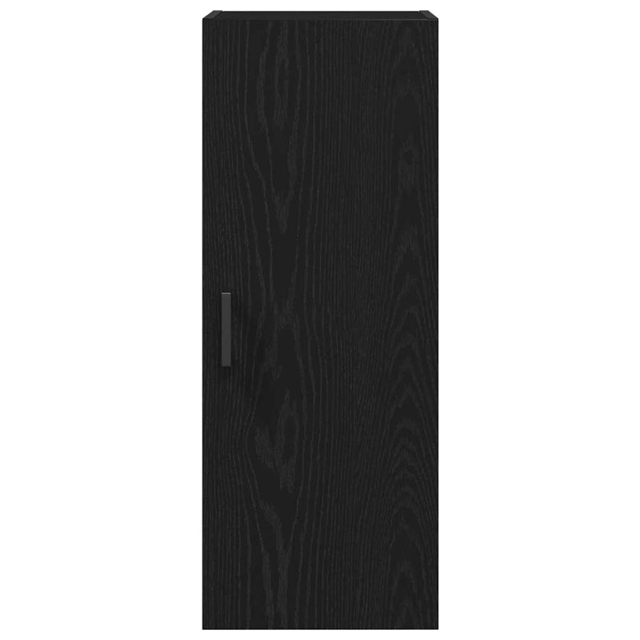 Wandkast 34,5x34x90 cm bewerkt hout zwart eikenkleurig