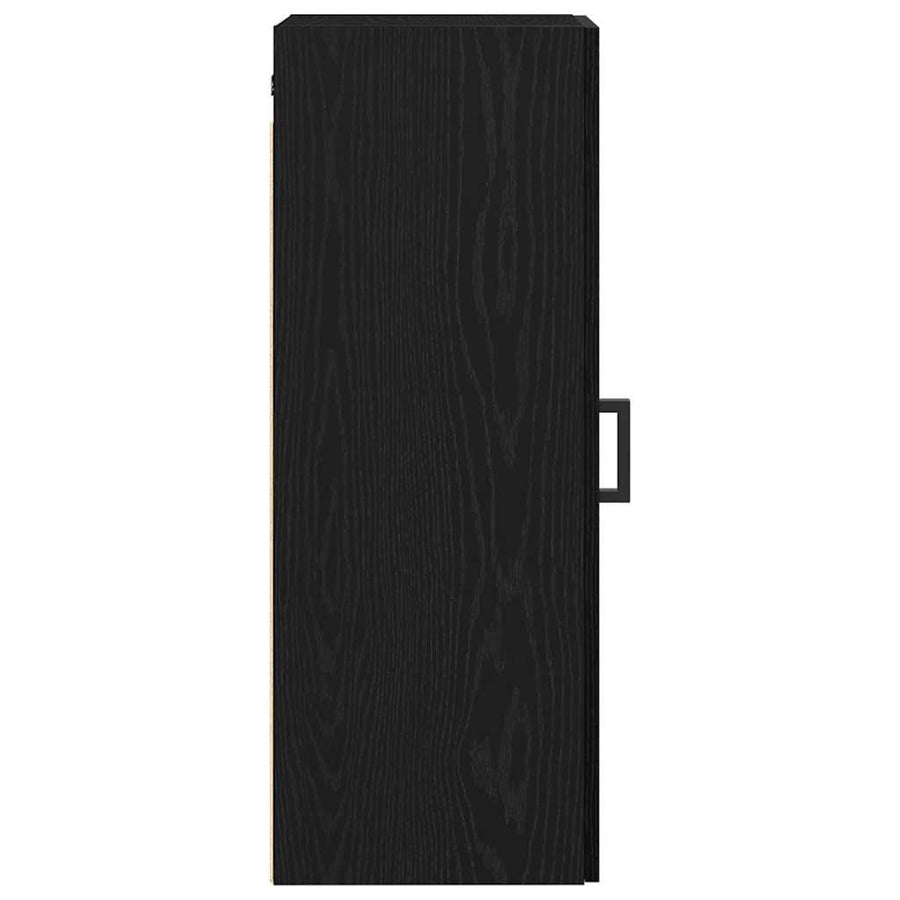 Wandkast 34,5x34x90 cm bewerkt hout zwart eikenkleurig