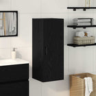 Wandkast 34,5x34x90 cm bewerkt hout zwart