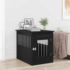 Dog Crate Furniture 55x75x65 cm engineered wood black oak-colored