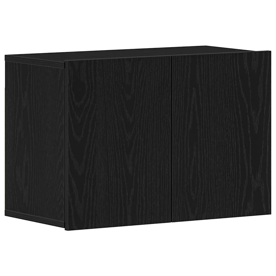 Tv-meubel 60x30x41 cm bewerkt hout zwart eikenkleurig