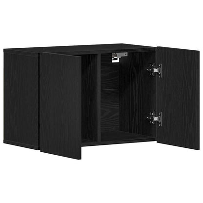 Tv-meubel 60x30x41 cm bewerkt hout zwart eikenkleurig