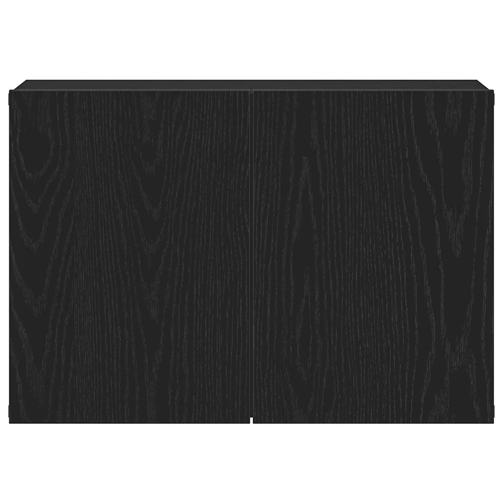Tv-meubel 60x30x41 cm bewerkt hout zwart eikenkleurig
